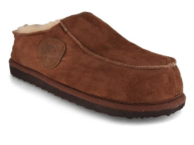 LAMMBOCK Sheepskin Slip-On Lammfell Hausschuhe für Damen Herren, cognac Hausschuh Winterhausschuhe aus Lammfell, temperaturregulierend von LAMMBOCK