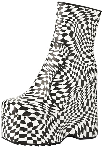 LAMODA Damen Aftershock Stiefelette, Schwarz Weiß kariert, 37 EU LAMODA Damen Aftershock Stiefelette, Schwarz Weiß kariert, 37 EU von LAMODA
