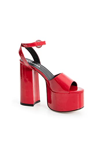 LAMODA Damen All for You Extreme Court Shoe, Red Patent, 36 EU von LAMODA
