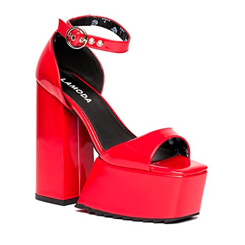 LAMODA Damen Ballin Court Shoe, Red Patent, 37 EU von LAMODA