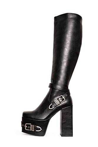 LAMODA Damen Blair Knee High Boot, Black Pu, 37 EU LAMODA Damen Blair Knee High Boot, Black Pu, 37 EU von LAMODA