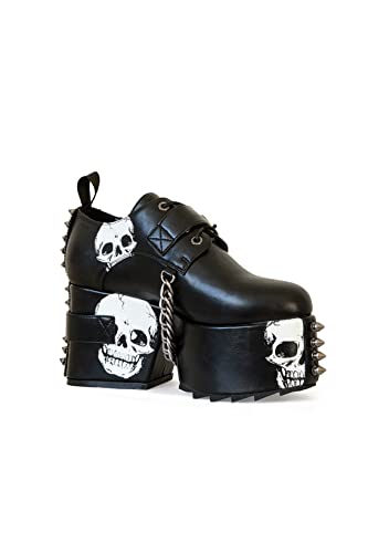 LAMODA Damen Blood, Sweat and Tears Wedges, Black Skull, 36 EU von LAMODA