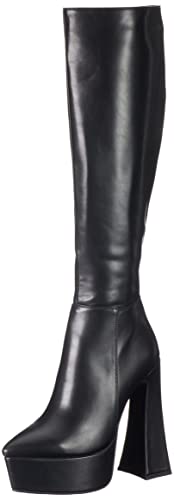 LAMODA Damen Content Knee High Boot, Black Pu, 36 EU von LAMODA