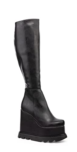 LAMODA Damen Deep Seas Knee High Boot, Black Pu, 39 EU von LAMODA