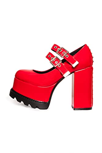 LAMODA Damen Entitled Extreme Court Shoe, Red Patent, 40 EU von LAMODA