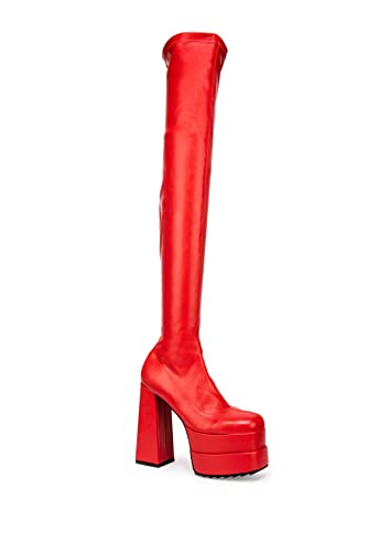 LAMODA Damen Fantasies Over the Knee Boot, Red Pu, 39 EU von LAMODA