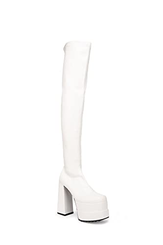 LAMODA Damen Fantasies Over the Knee Boot, White Pu, 38 EU LAMODA Damen Fantasies Over the Knee Boot, White Pu, 38 EU von LAMODA