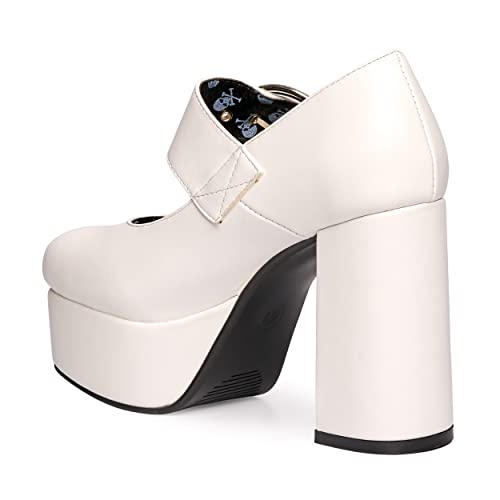 LAMODA Damen Forget Me Court Shoe, White Pu, 38 EU von LAMODA