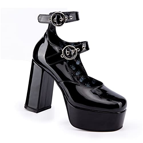 LAMODA Damen Girl from Mars Court Shoe, Black Patent, 36 EU von LAMODA