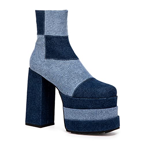 LAMODA Damen Hot Topic Ankle Boot, Denim, 40 EU von LAMODA