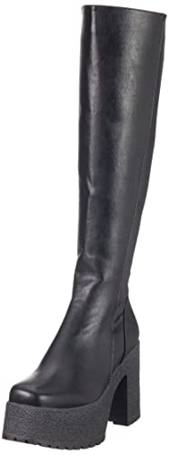 LAMODA Damen I'm What You Want Knee High Boot, Black Pu, 39 EU von LAMODA