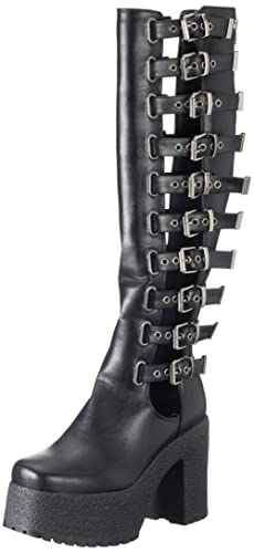 LAMODA Damen Immortality Knee High Boot, Black Pu, 37 EU von LAMODA