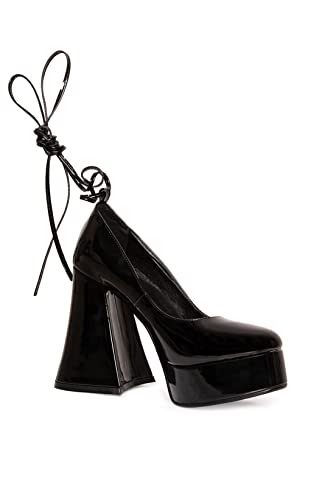 LAMODA Damen Lost Queen Court Shoe, Black Patent, 39 EU von LAMODA