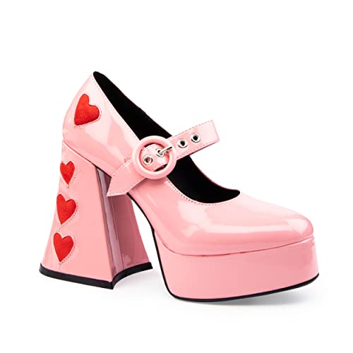 LAMODA Damen Love Sick Court Shoe, Pink Patent, 37 EU von LAMODA