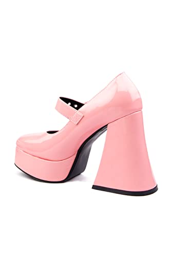 LAMODA Damen Love Sick Court Shoe, Pink Patent, 41 EU von LAMODA