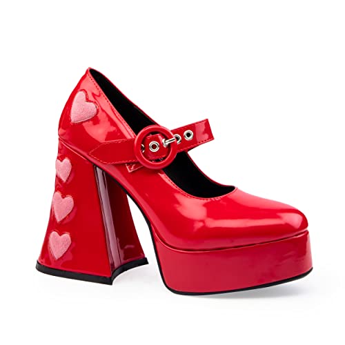 LAMODA Damen Love Sick Court Shoe, Red Patent, 38 EU von LAMODA