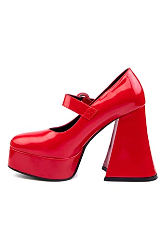 LAMODA Damen Love Sick Court Shoe, Red Patent, 39 EU von LAMODA