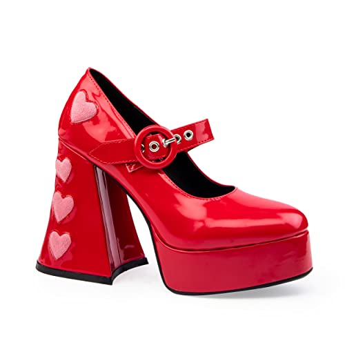 LAMODA Damen Love Sick Court Shoe, Red Patent, 41 EU von LAMODA