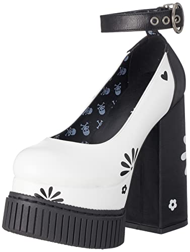 LAMODA Damen Lucky Star Court Shoe, Black White, 36 EU von LAMODA