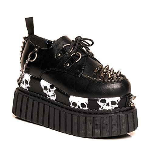 LAMODA Damen Nervous Platform, Black Skull, 36 EU von LAMODA