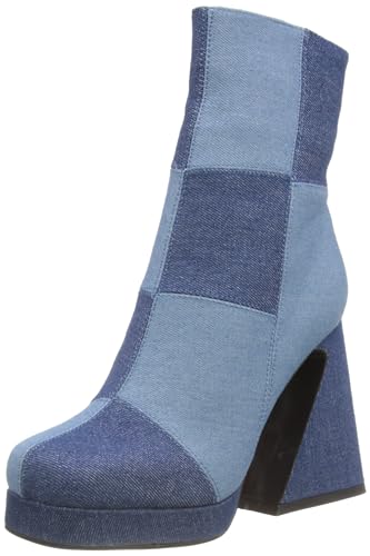 LAMODA Damen Old Love Stiefelette, Helles, Dunkles Denim, 38 EU von LAMODA