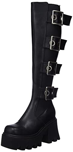 LAMODA Damen Orion's Belt Knee High Boot, Black Pu, 37 EU von LAMODA