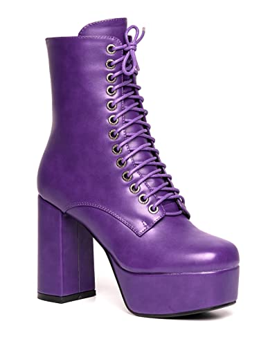 LAMODA Damen Own It Ankle Boot, Purple Pu, 37 EU von LAMODA