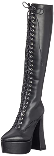 LAMODA Damen Panic Attack Knee High Boot, Black Pu, 37 EU von LAMODA
