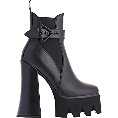 LAMODA Damen Perceptions Mid Calf Boot, Black Pu, 36 EU von LAMODA