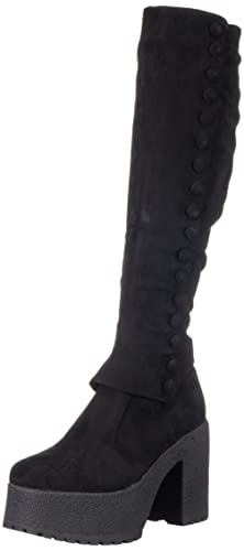 LAMODA Damen Perfectly Untrue Knee High Boot, Black Suede, 36 EU von LAMODA