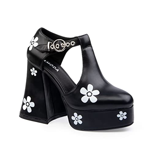 LAMODA Damen Please Don't Go Court Shoe, Black Pu, 36 EU von LAMODA