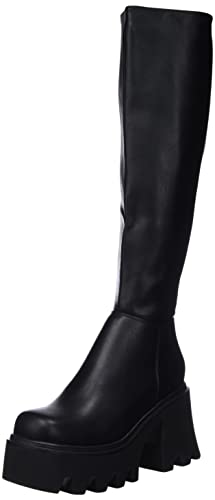 LAMODA Damen Ready Knee High Boot, Black Pu, 40 EU von LAMODA