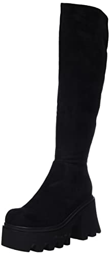 LAMODA Damen Ready Knee High Boot, Black Suede, 38 EU von LAMODA