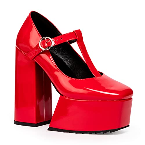 LAMODA Damen Redemption Court Shoe, Red Patent, 36 EU von LAMODA