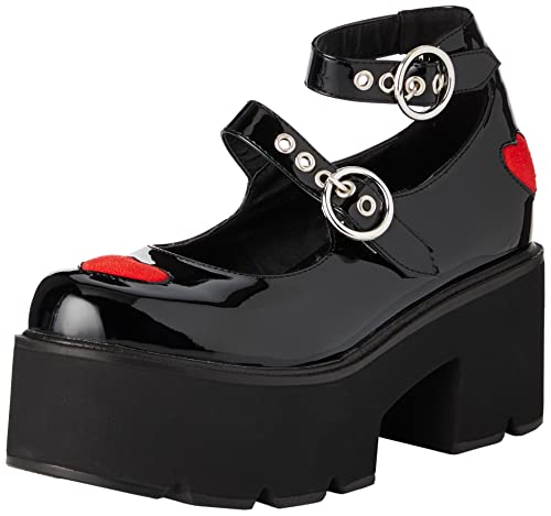 LAMODA Damen Rosey Love Mary Jane, Black Patent Red, 36 EU von LAMODA