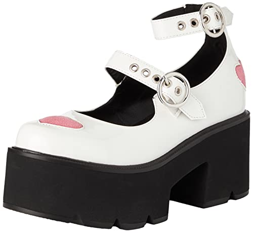 LAMODA Damen Rosey Love Mary Jane, White Patent Pink Heart, 36 EU von LAMODA