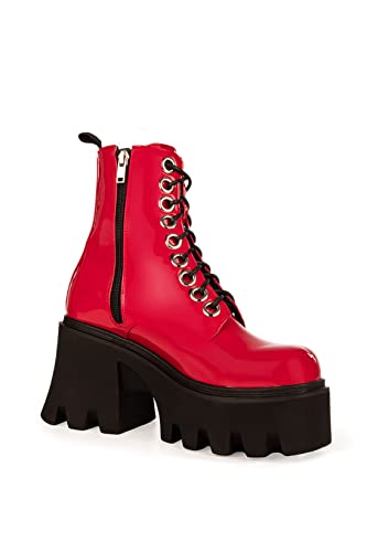 LAMODA Damen Run To You Red Ankle Boot, Red Patent, 36 EU von LAMODA