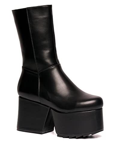 LAMODA Damen Shadow Cries Mid Calf Boot, Black Pu, 38 EU von LAMODA
