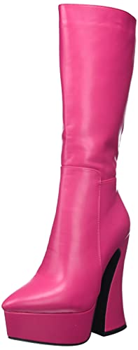 LAMODA Damen Sketchy Mid Calf Boot, Fuchsia PU, 39 EU von LAMODA