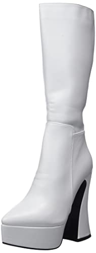 LAMODA Damen Sketchy Mid Calf Boot, White Pu, 38 EU LAMODA Damen Sketchy Mid Calf Boot, White Pu, 38 EU von LAMODA