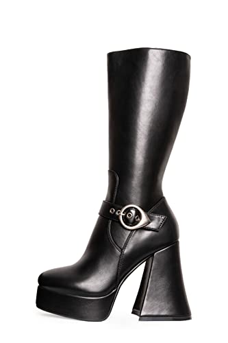 LAMODA Damen Sleepwalker Mid Calf Boot, Black Pu, 36 EU von LAMODA