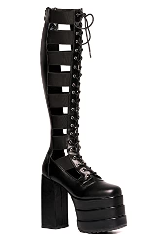 LAMODA Damen Smooth Criminal Knee High Boot, Black Pu, 37 EU LAMODA Damen Smooth Criminal Knee High Boot, Black Pu, 37 EU von LAMODA