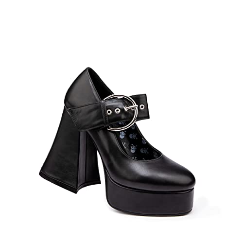 LAMODA Damen Speed Dial Court Shoe, Black Pu, 36 EU von LAMODA