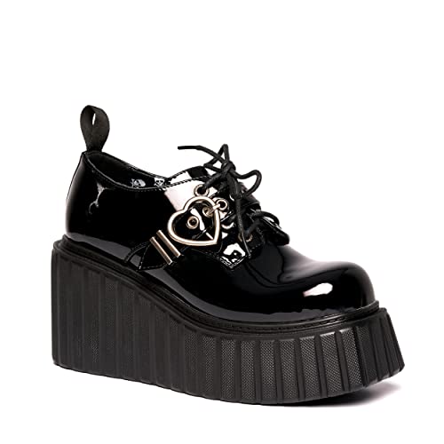 LAMODA Damen Stick to It Wedges, Black Patent, 36 EU von LAMODA