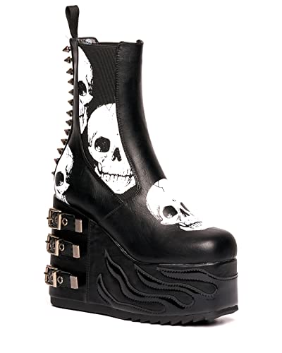 LAMODA Damen Storms Mid Calf Boot, Black Skull, 36 EU von LAMODA