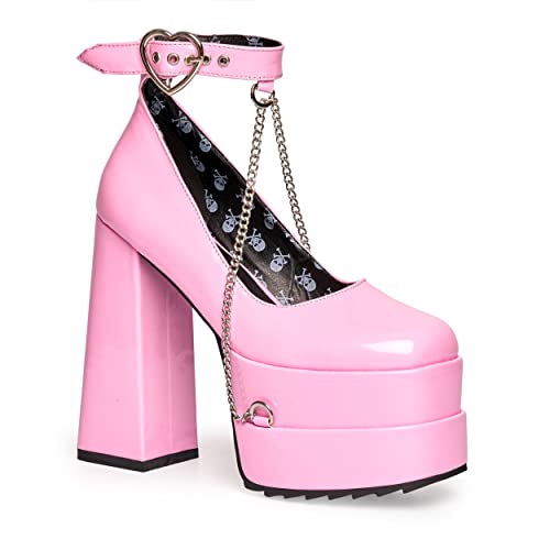 LAMODA Damen Sweetheart Court Shoe, Pink Patent, 40 EU von LAMODA