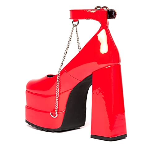 LAMODA Damen Sweetheart Court Shoe, Red Patent, 38 EU von LAMODA