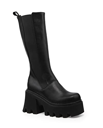 LAMODA Damen Tear Em' Up Ankle Boot, Black Pu, 36 EU von LAMODA