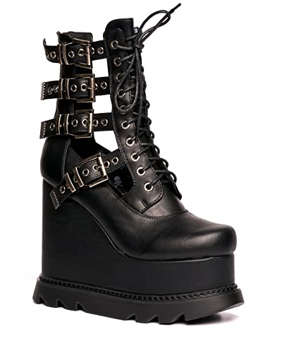 LAMODA Damen Treachery Ankle Boot, Black Pu, 38 EU von LAMODA