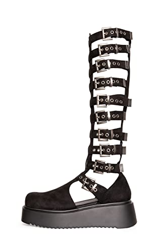 LAMODA Damen Vanishing Knee High Boot, Black Suede, 36 EU LAMODA Damen Vanishing Knee High Boot, Black Suede, 36 EU von LAMODA